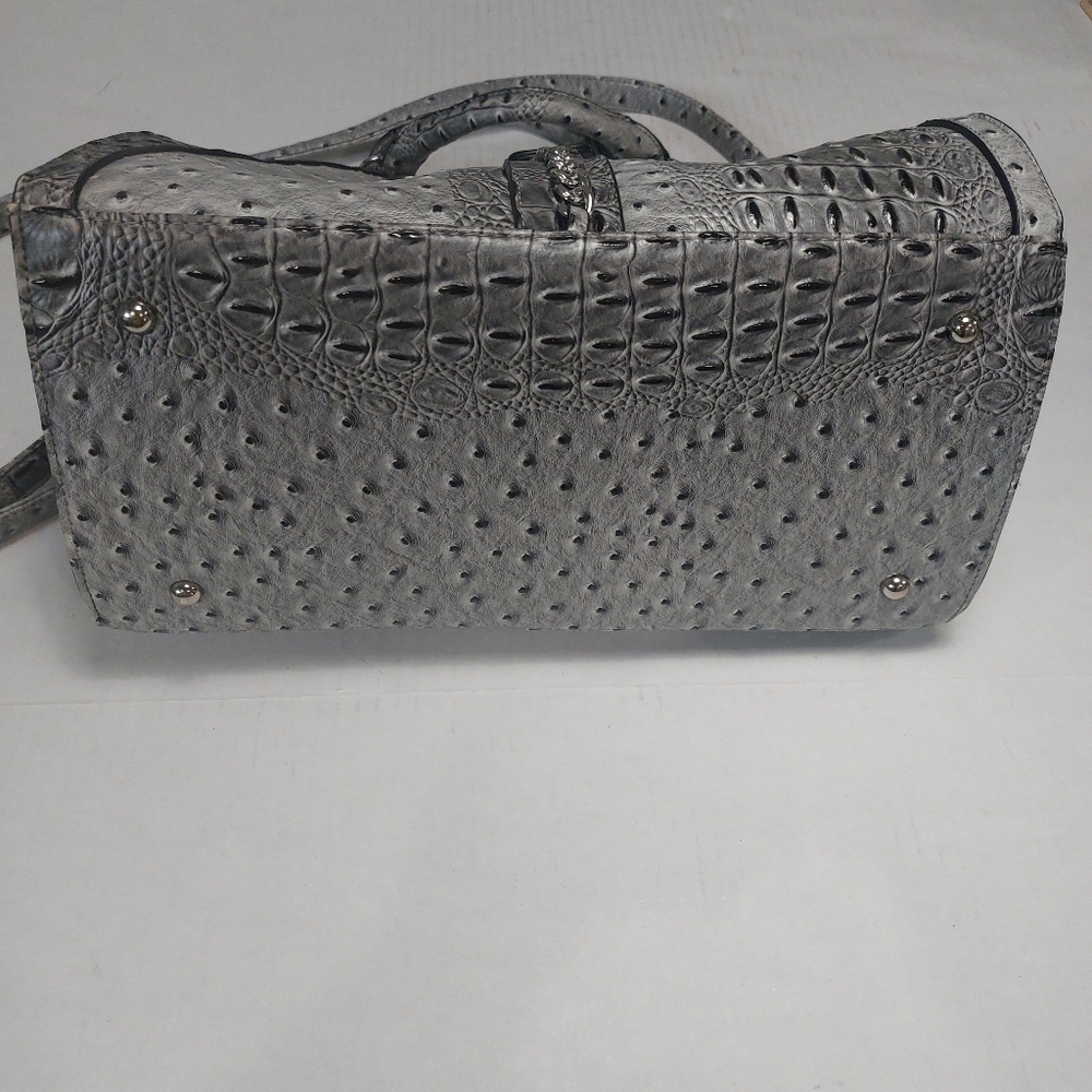 CATO Women's Faux Crocodile Print Large Fashion Gray and Black Handbag - Picture 11 of 15